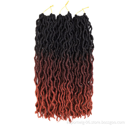 Gypsy Locs Wavy Nu Gypsy Faux Locs Crochet Hair Extensions Gypsy Locks Solid And Ombre Color Synthetic Hair For Braiding 18 Inch
